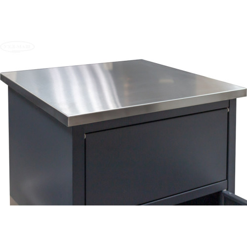 Painted food court bin