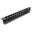 1U 19" Organizator Kabli z Metalową Pokrywą