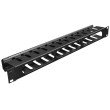 1U 19" Organizator Kabli z Metalową Pokrywą