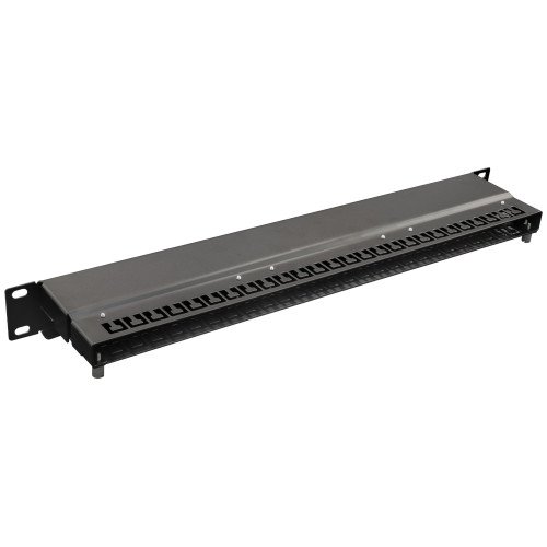 48-Port Patchpanel mit Kabelhalter 19"