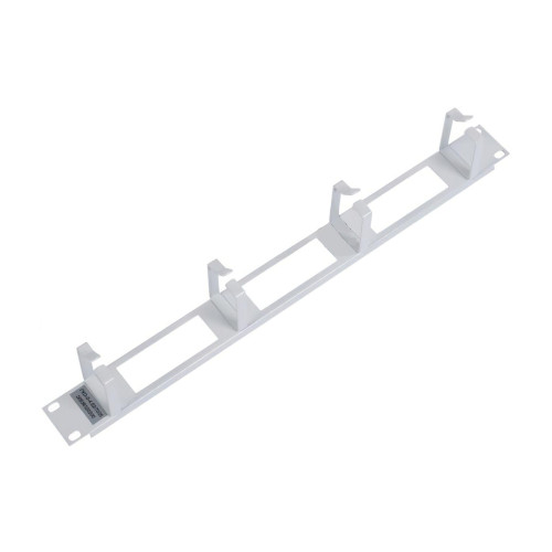 Organizator kabli poziomy z oknami 19" 1U, 4 pierścienie