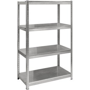Rack with 4 shelves ST 1520x750x460 Zinc