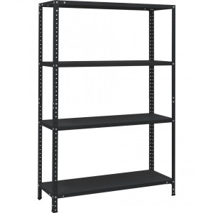 Regał MS 4 półki 1450x1000x400 Czarny (RAL-9005)