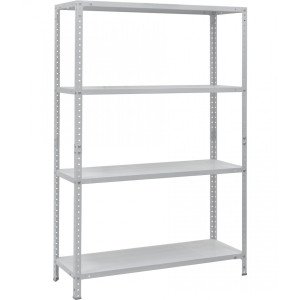 Regal MS 4 mit Fachböden 1450x1000x300 Grau (RAL-7035)