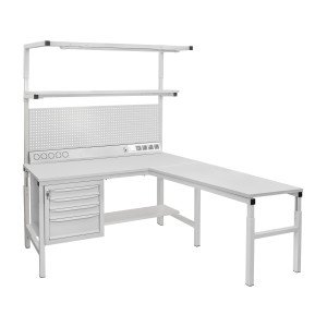 Narożny stół montażowy SMA-C 120 3SM ESD SPHLR