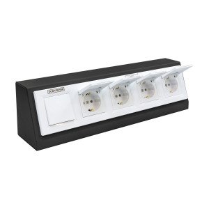 Socket block MODUL 4S with light switch pack
