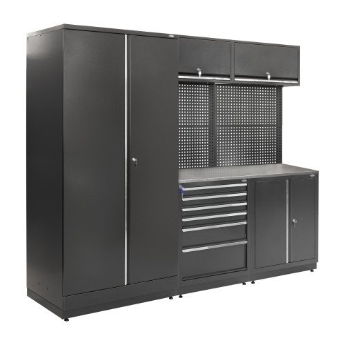 Zestaw regałów sciennych warsztatowych, garażowych MODUL L-03-002 G(2,0) op