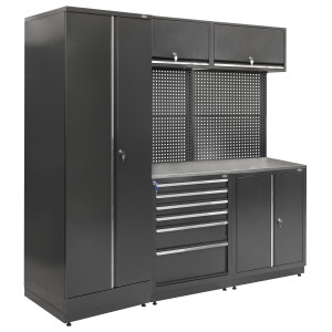 Zestaw regałów sciennych warsztatowych, garażowych MODUL L-03-003 G(2.0) op