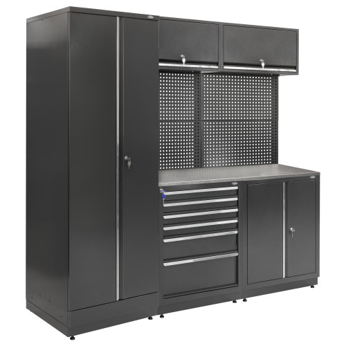 Zestaw regałów sciennych warsztatowych, garażowych MODUL L-03-003 G(2.0) op