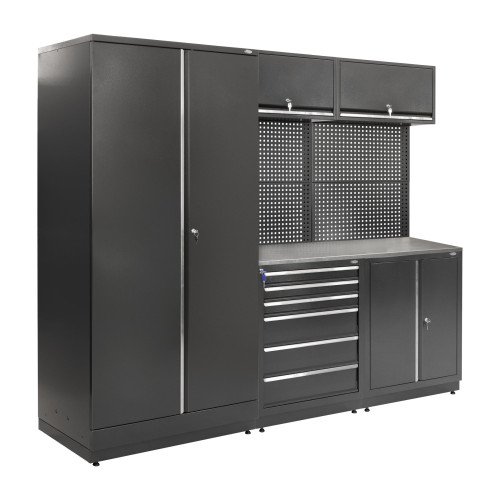 Zestaw regałów sciennych warsztatowych, garażowych MODUL L-03-004 G(2.0)