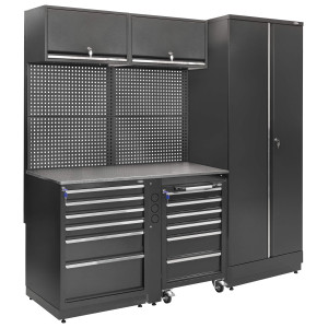 Zestaw regałów sciennych warsztatowych, garażowych MODUL L-03-006 G(2.0) op