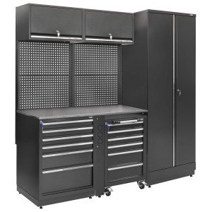 Zestaw regałów sciennych warsztatowych, garażowych MODUL L-03-006 G(2.0) op