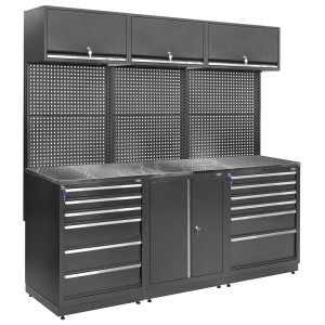 Zestaw regałów sciennych warsztatowych, garażowych MODUL L-03-007 S op