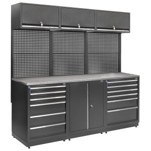 Zestaw regałów sciennych warsztatowych, garażowych MODUL L-03-007 G(2.0) op