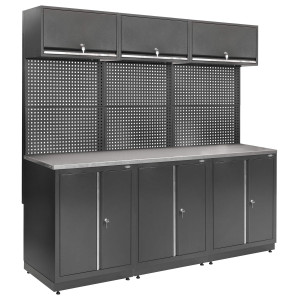 Zestaw regałów sciennych warsztatowych, garażowych MODUL L-03-008 G(2.0) op