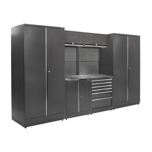 Zestaw regałów sciennych warsztatowych, garażowychMODUL L-04-001 S op
