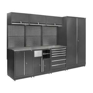 Zestaw regałów sciennych warsztatowych, garażowych MODUL L-04-003 G(2,0) op
