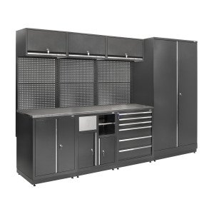 Zestaw regałów sciennych warsztatowych, garażowych MODUL L-04-003 G(2,0) op
