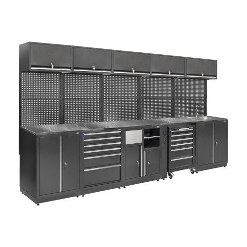 Zestaw regałów sciennych warsztatowych, garażowych MODUL L-05-002 S (środkowy zlew) op