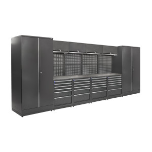 Zestaw regałów sciennych warsztatowych, garażowych MODUL L-06-002 G(2,0) op