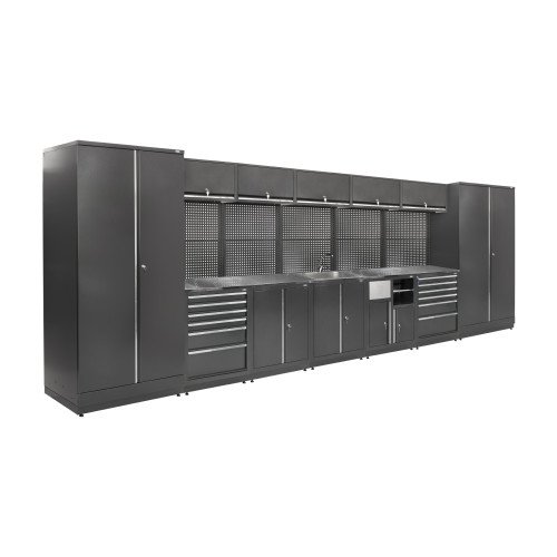 Zestaw regałów sciennych warsztatowych, garażowych MODUL L-07-001 S (środkowy zlew) op