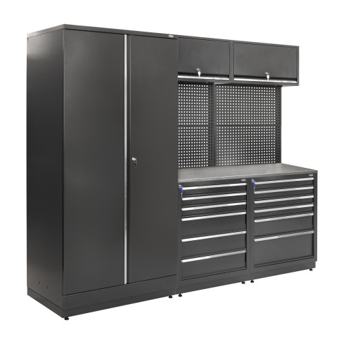 Zestaw regałów sciennych warsztatowych, garażowych MODUL L-03-001 G(2,0) op