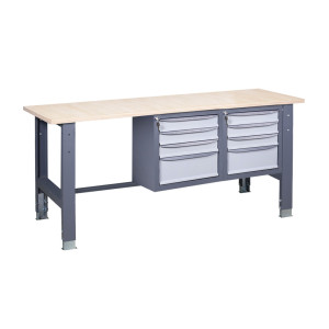 Werkbank auf stationären verstellbaren Stützen VR 41 3SM/3SM W