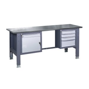 Werkbank auf stationären verstellbaren Stützen VR 41 3SM/SD S