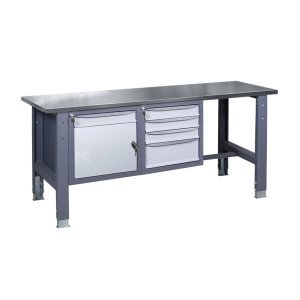 Werkbank auf stationären verstellbaren Stützen VR 41 3SM/SD S