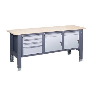 Werkbank auf stationären verstellbaren Stützen VR 41 SD/SD/3SM W