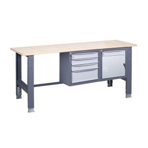 Werkbank auf stationären verstellbaren Stützen VR 41 SD/3SM W
