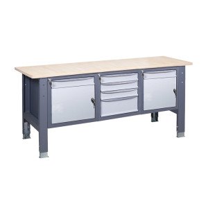 Werkbank auf stationären verstellbaren Stützen VR 41 SD/3SM/SD W