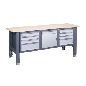 Werkbank auf stationären verstellbaren Stützen VR 41 3SM/SD/3SM W