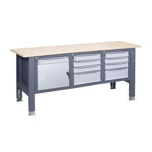 Werkbank auf stationären verstellbaren Stützen VR 41 3SM/3SM/SD W
