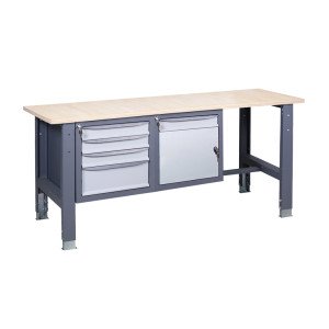 Werkbank auf stationären verstellbaren Stützen VR 41 SD/3SM W