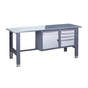 Werkbank auf stationären verstellbaren Stützen VR 41 3SM/SD G(1,0)
