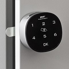 Electronic touch lock with the ability to use a plastic card